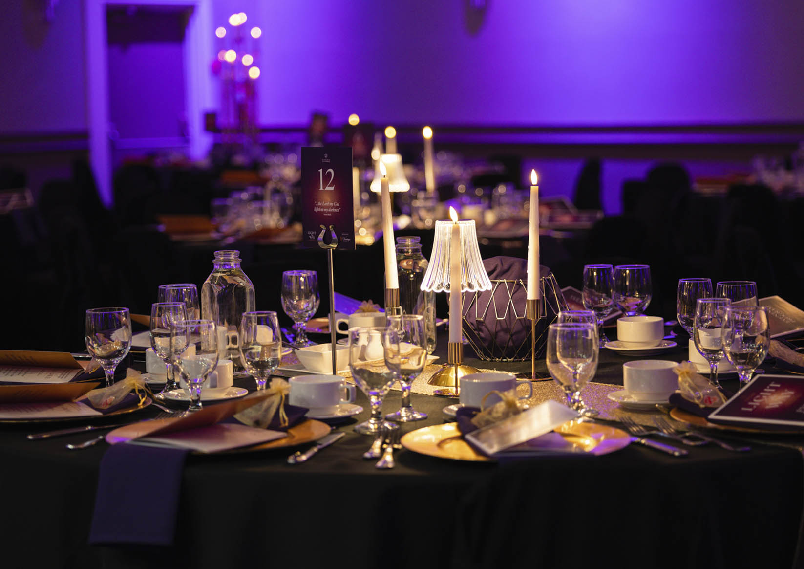 candle lit table
