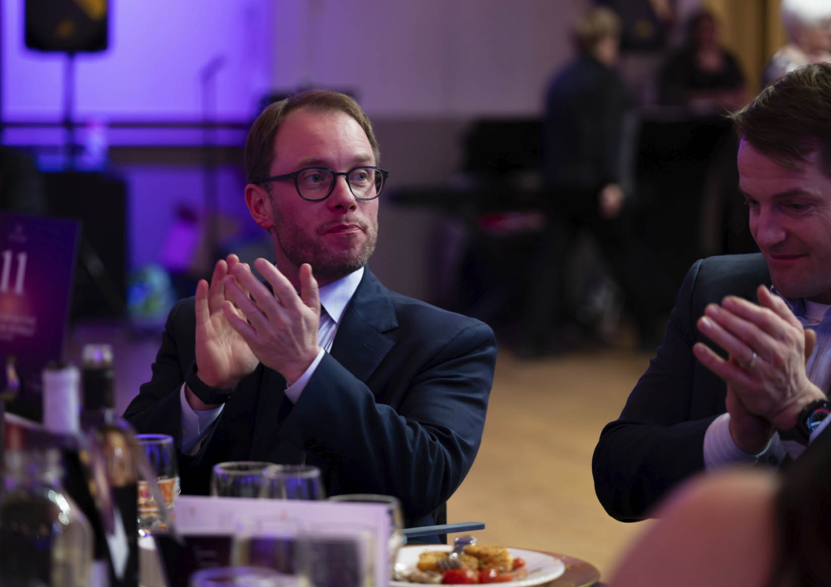 men clapping